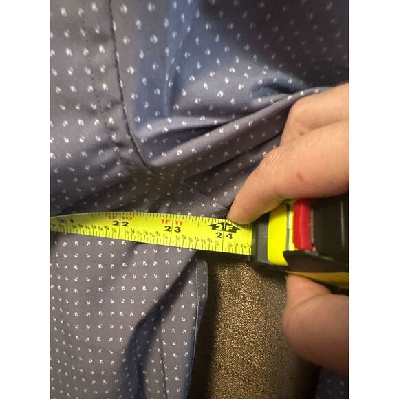 NWT Proper Sport Mens Long Sleeve Button Down Dress Shirt Size Large Grey Geo - Picture 7 of 8